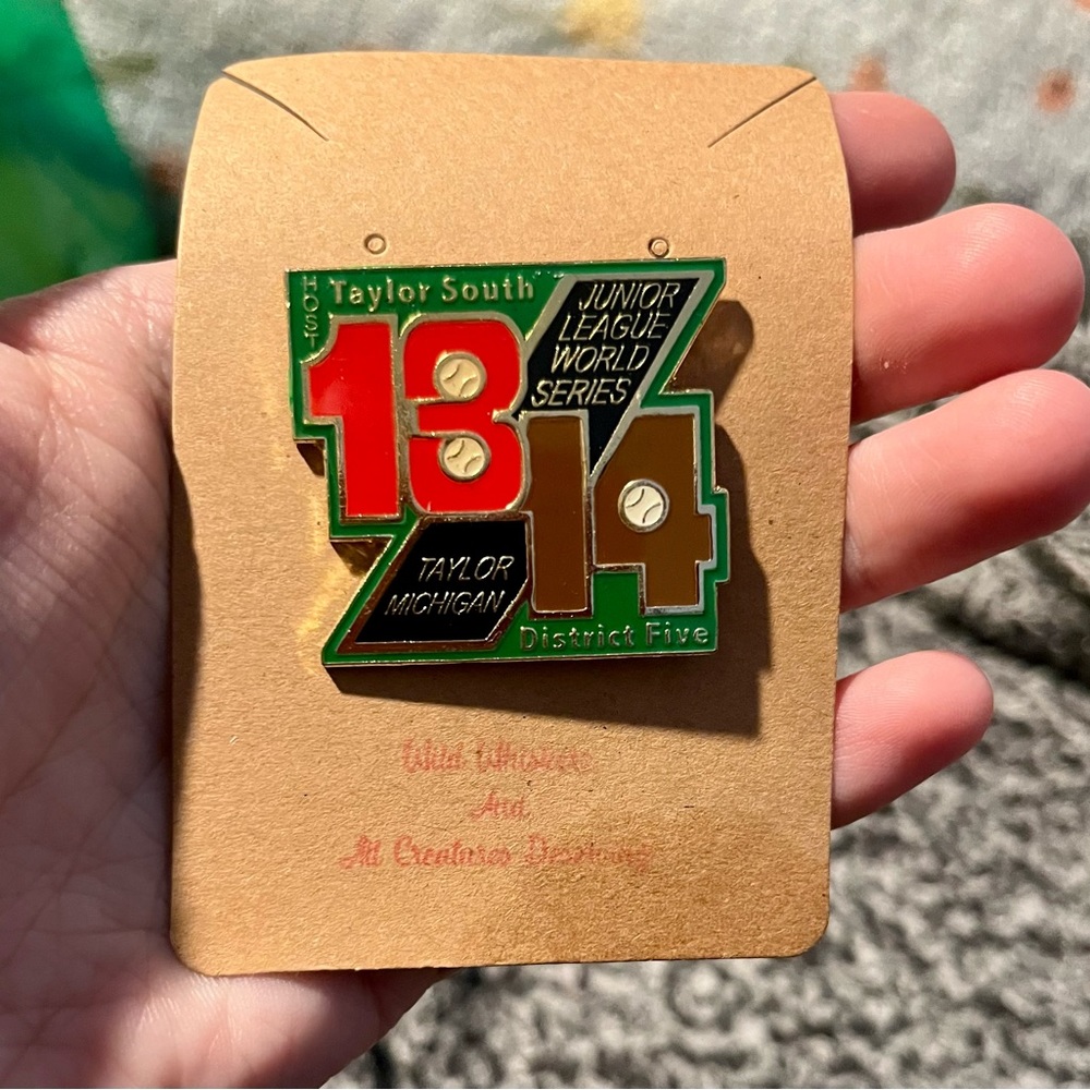 TAYLOR, MI DISTRICT 5 JUNIOR LEAGUE WORLD SERIES BASEBALL PIN
